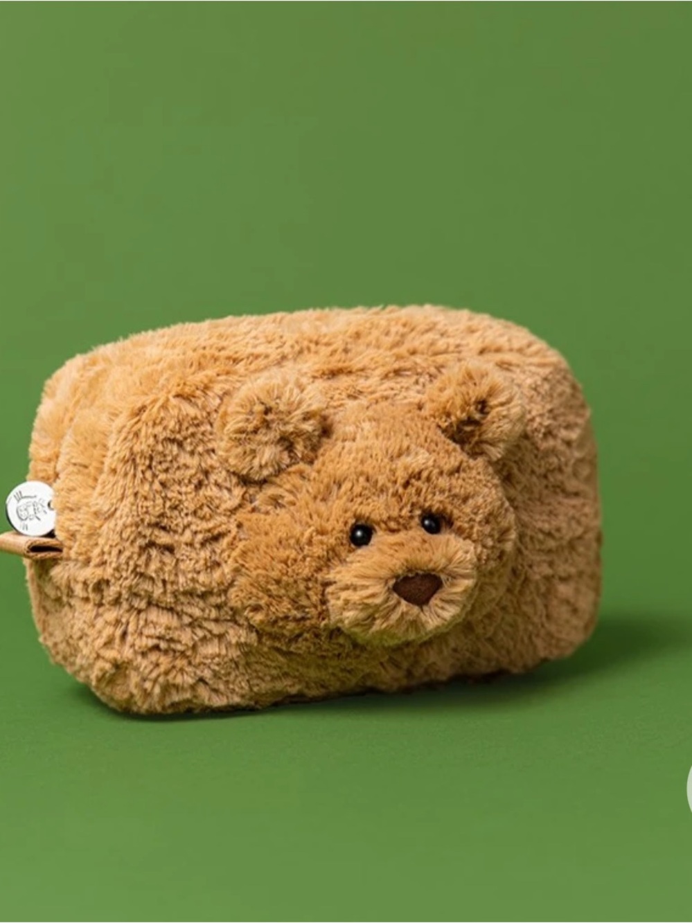 Jellycat Brown Bear Plush Pouch zippered